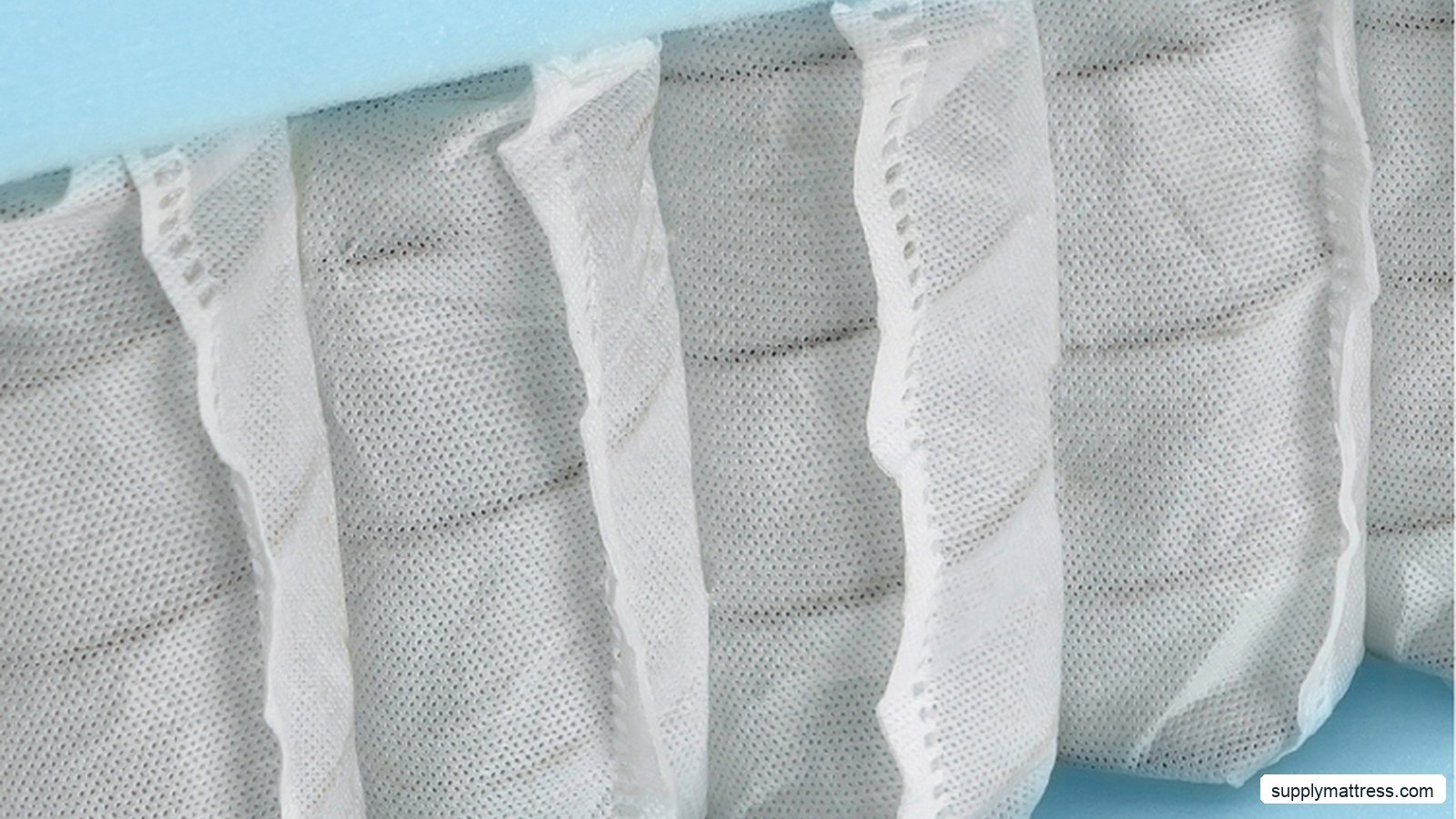 Mattress pocket spring structure used for construction matching