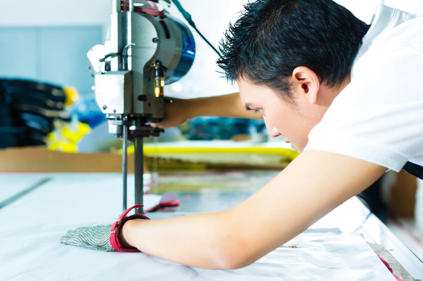 Cut-and-sew production detail reviewed during supplier evaluation